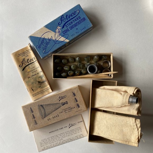 Vintage Ateco Cake Icing / Decorating Sets No. 334C - Picture 2 of 7